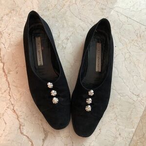 Umberto Ginocchietti Italian Black Suede Shoes
